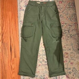 PILCRO/ANTHROPOLOGIE GREEN CARGO PANTS
